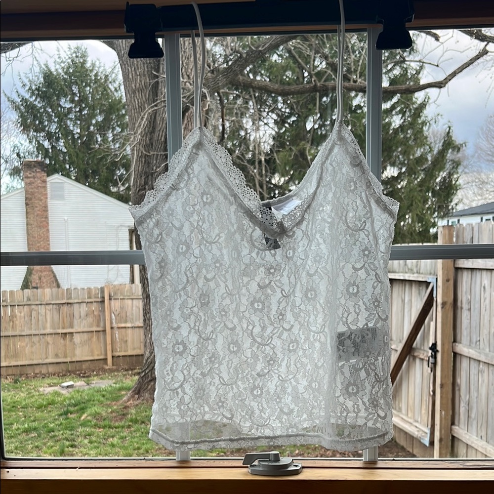 H&M white Lace Crop Camisole